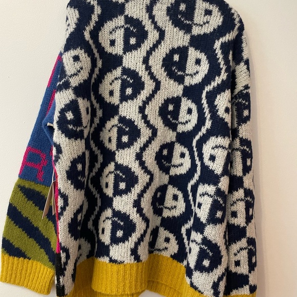 NWT MOTHER The Long Drop Cardigan (Happy and Sad) Size XL - Picture 9 of 12